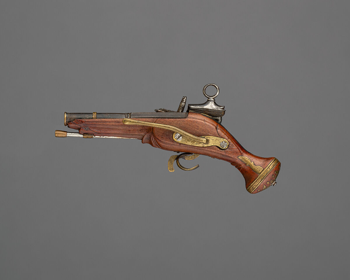 Model of a Miquelet Pistol, Wood, steel, brass, French