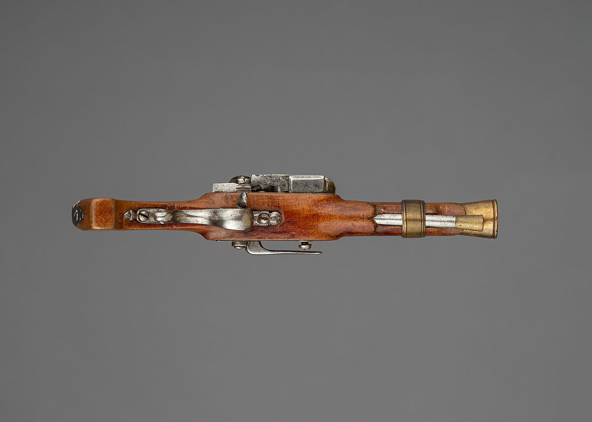 Model of a Miquelet Blunderbuss, Wood, steel, copper alloy (brass), Spanish