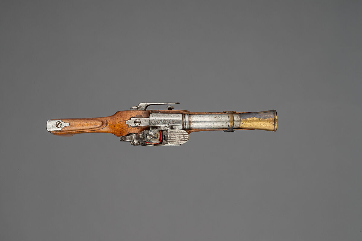 Model of a Miquelet Blunderbuss, Wood, steel, copper alloy (brass), Spanish