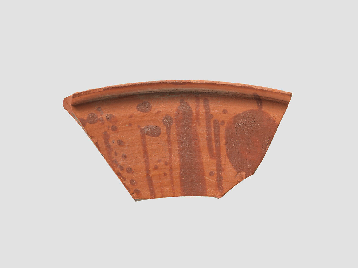 Fragment of painted ware, Ceramic, pigment, Nabataean 