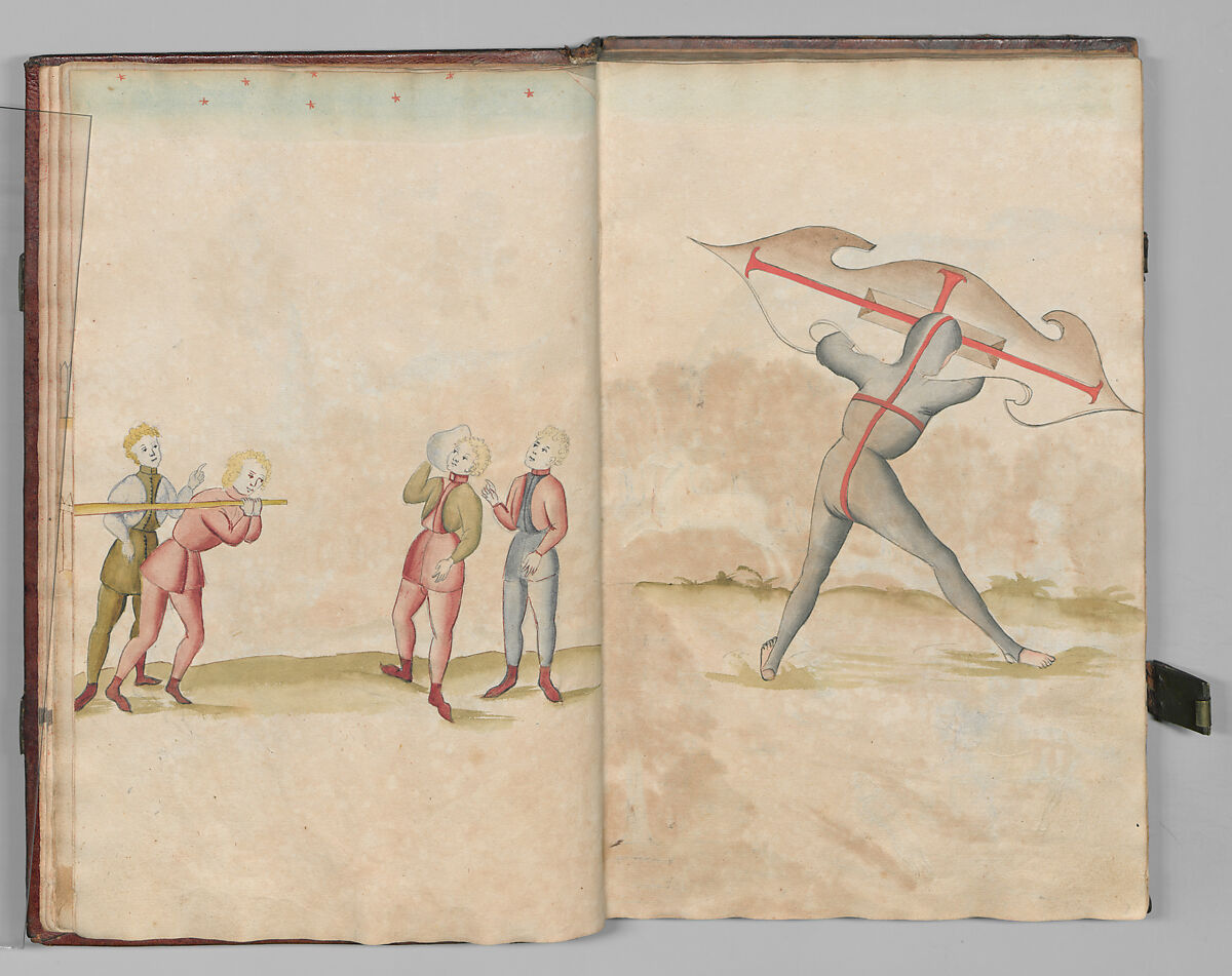 Fencing Book (Fechtbuch), Hans Talhoffer (German, recorded 1435–82), Leather, brass, German