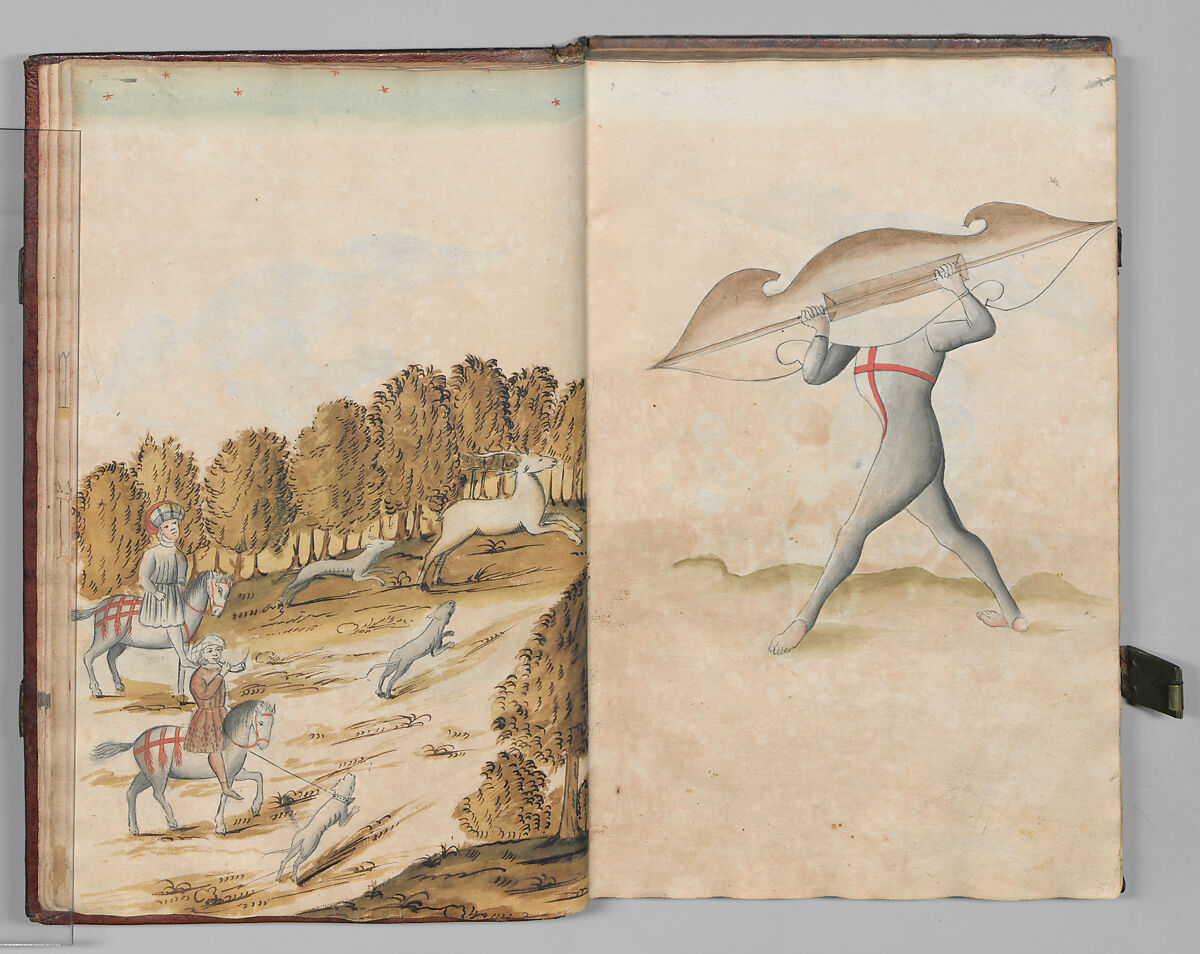 Fencing Book (Fechtbuch), Hans Talhoffer (German, recorded 1435–82), Leather, brass, German