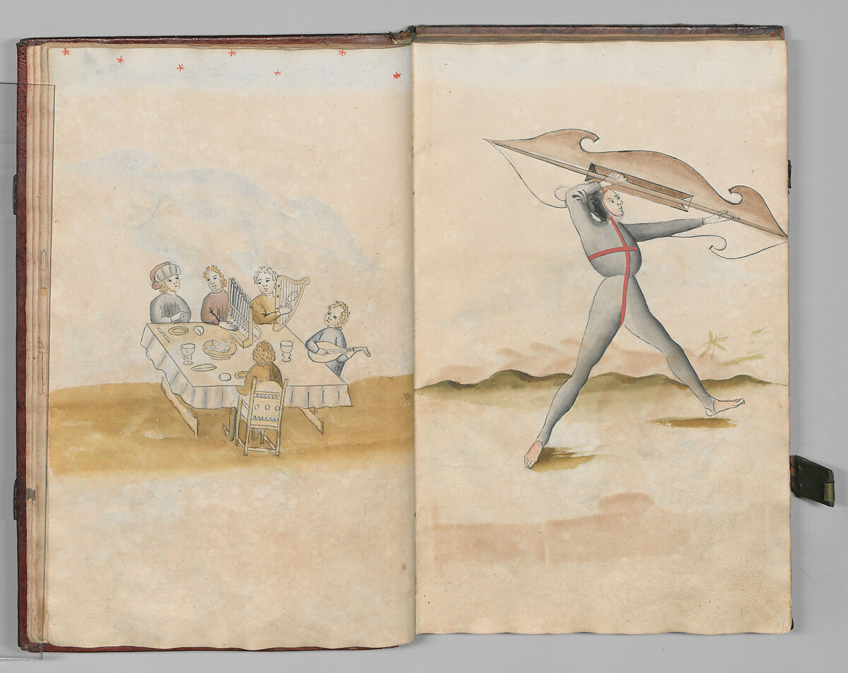 Fencing Book (Fechtbuch), Hans Talhoffer (German, recorded 1435–82), Leather, brass, German