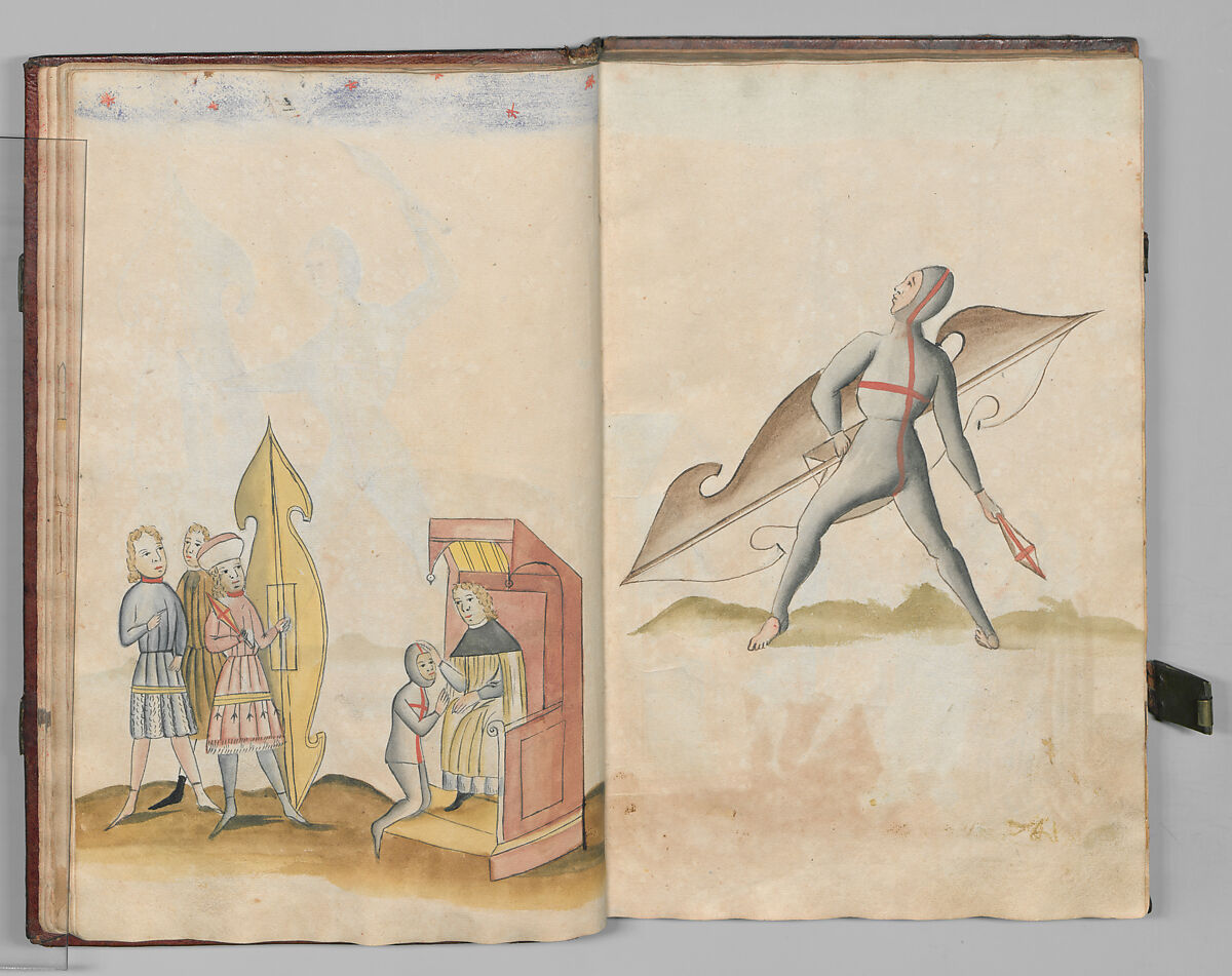 Fencing Book (Fechtbuch), Hans Talhoffer (German, recorded 1435–82), Leather, brass, German