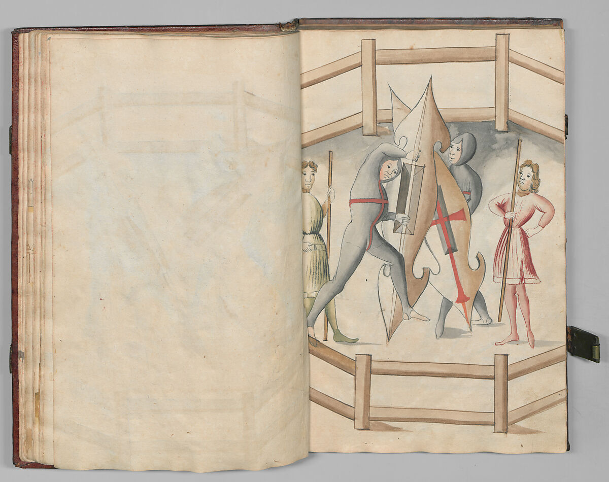 Fencing Book (Fechtbuch), Hans Talhoffer (German, recorded 1435–82), Leather, brass, German