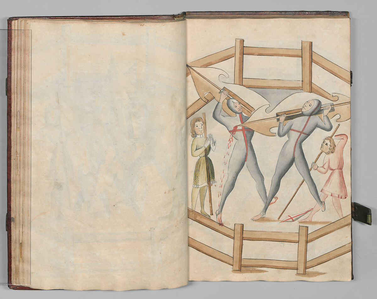 Fencing Book (Fechtbuch), Hans Talhoffer (German, recorded 1435–82), Leather, brass, German