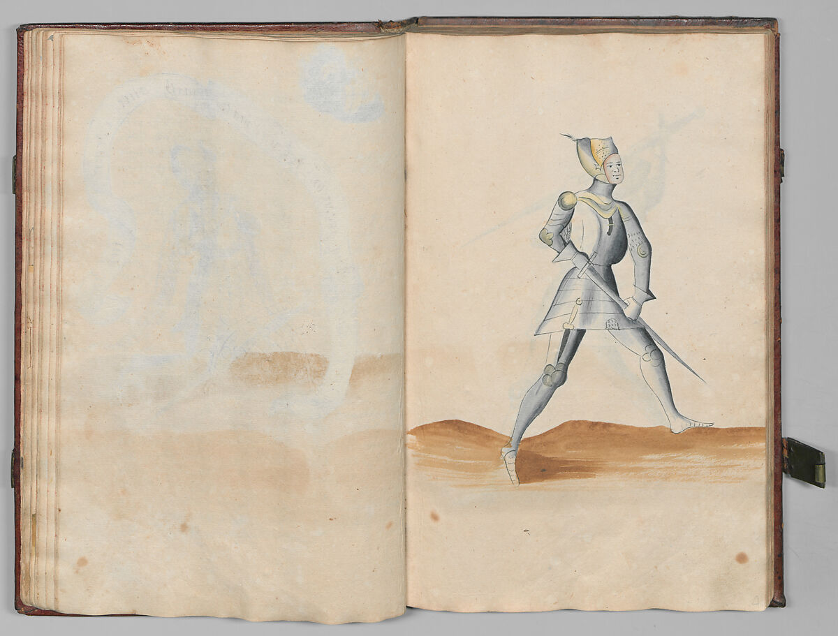 Fencing Book (Fechtbuch), Hans Talhoffer (German, recorded 1435–82), Leather, brass, German