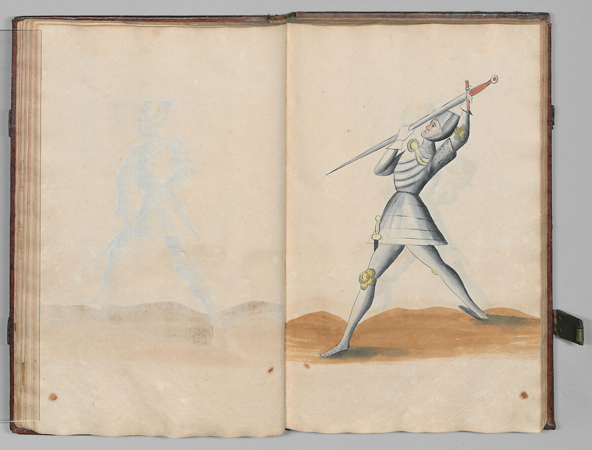 Fencing Book (Fechtbuch), Hans Talhoffer (German, recorded 1435–82), Leather, brass, German