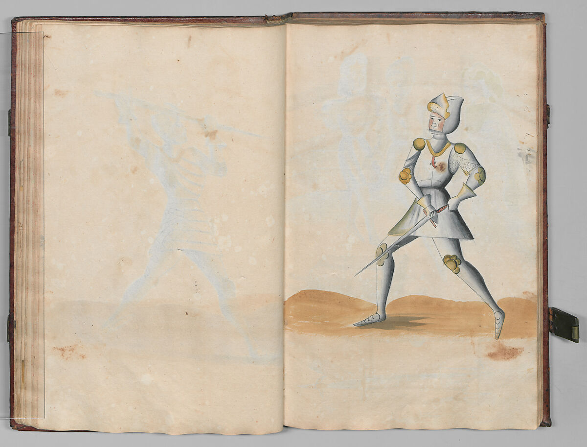 Fencing Book (Fechtbuch), Hans Talhoffer (German, recorded 1435–82), Leather, brass, German