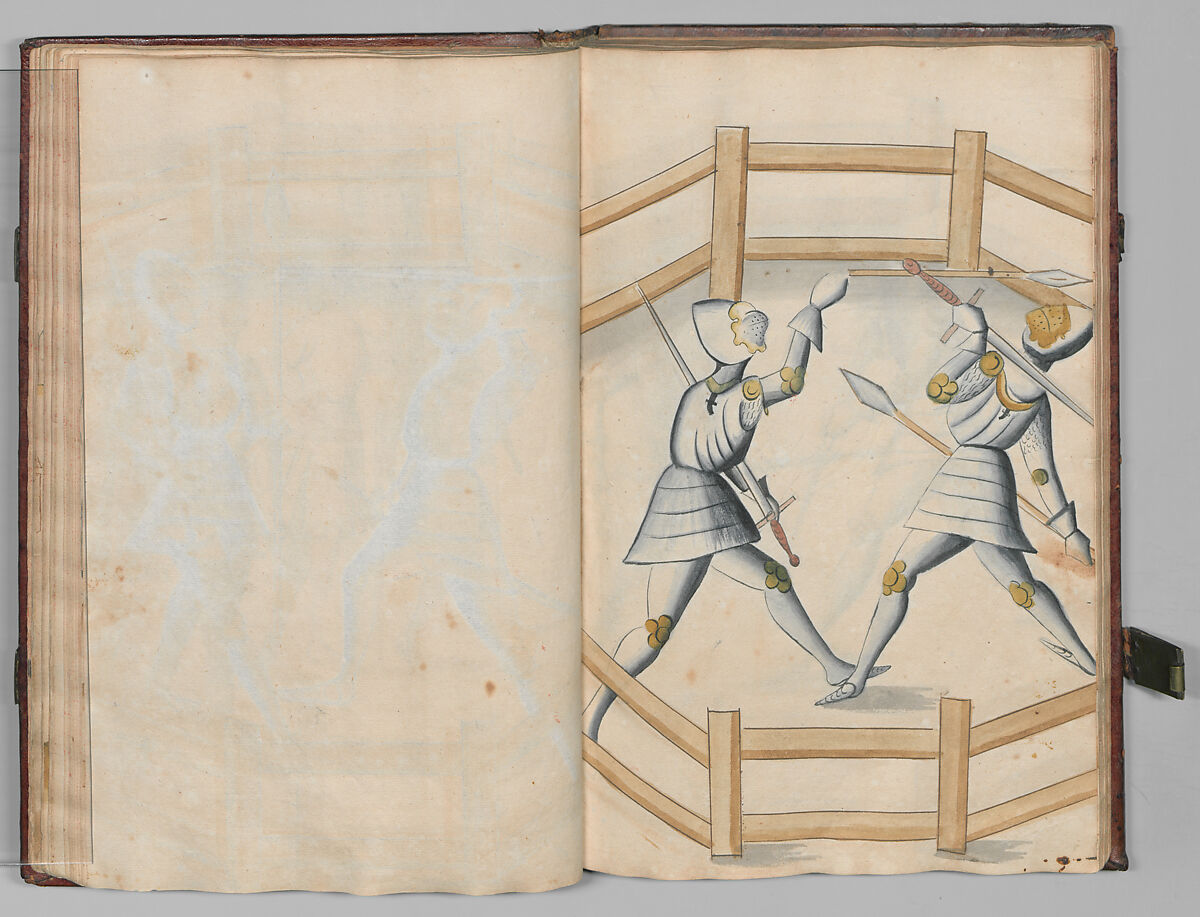 Fencing Book (Fechtbuch), Hans Talhoffer (German, recorded 1435–82), Leather, brass, German