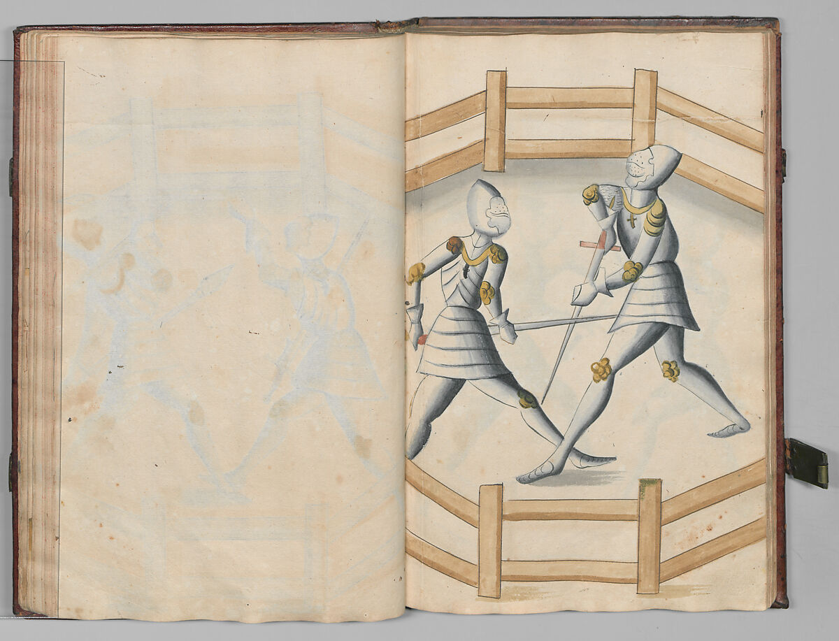 Fencing Book (Fechtbuch), Hans Talhoffer (German, recorded 1435–82), Leather, brass, German