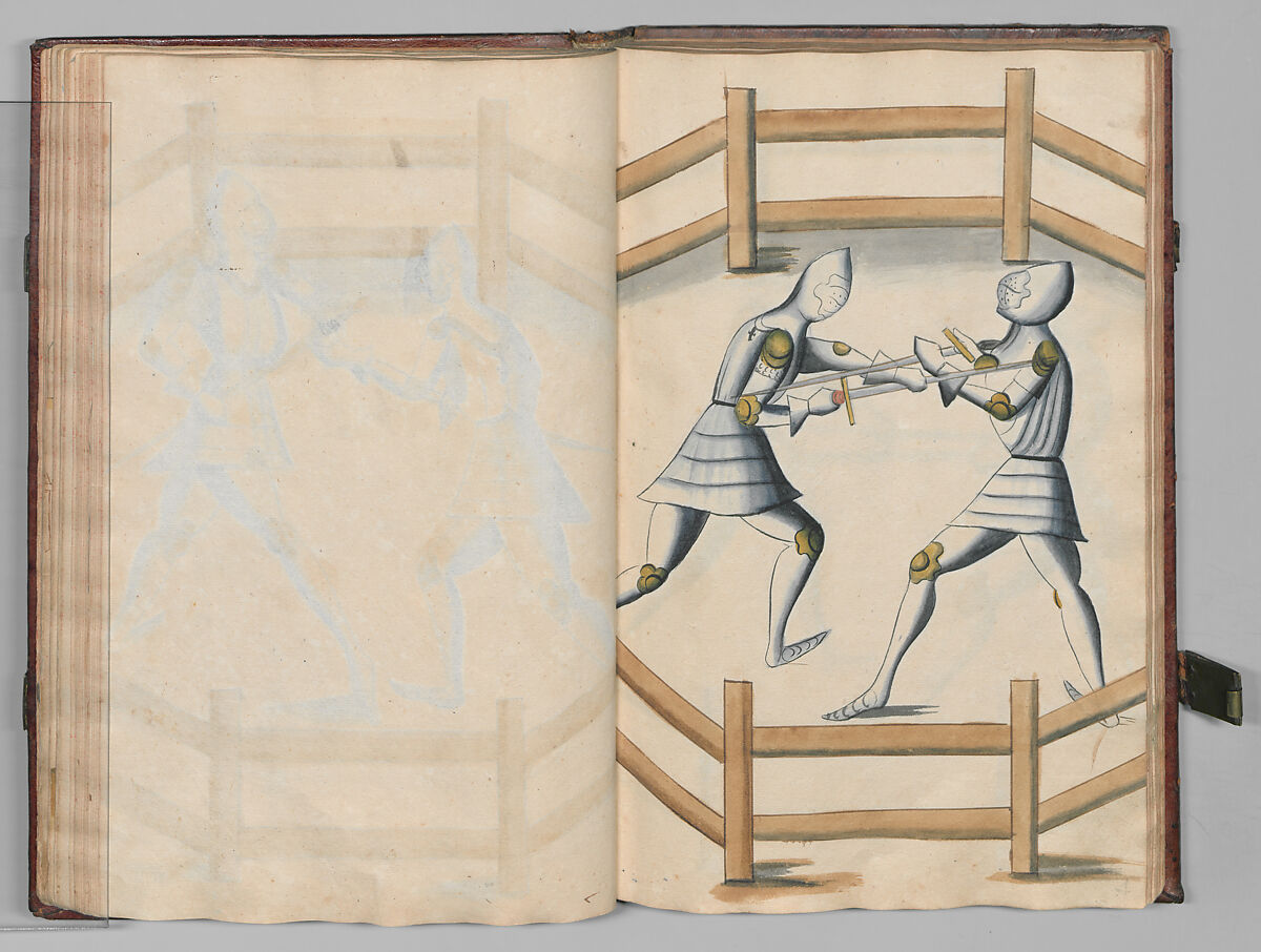 Fencing Book (Fechtbuch), Hans Talhoffer (German, recorded 1435–82), Leather, brass, German