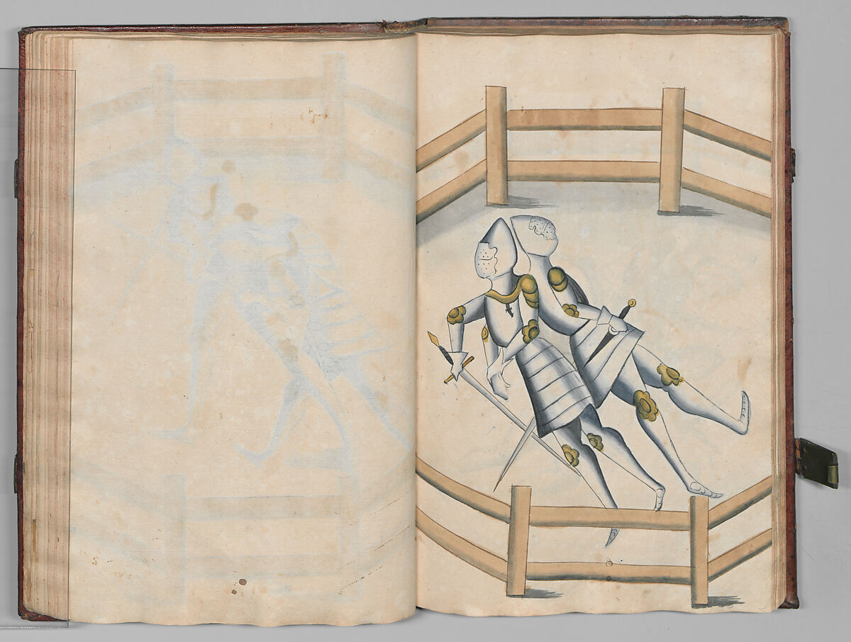 Fencing Book (Fechtbuch), Hans Talhoffer (German, recorded 1435–82), Leather, brass, German
