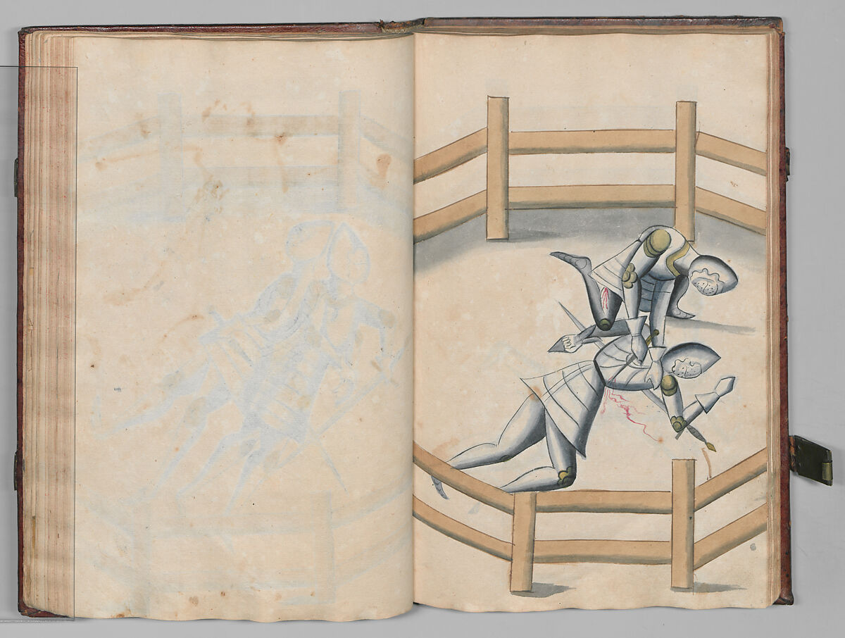 Fencing Book (Fechtbuch), Hans Talhoffer (German, recorded 1435–82), Leather, brass, German