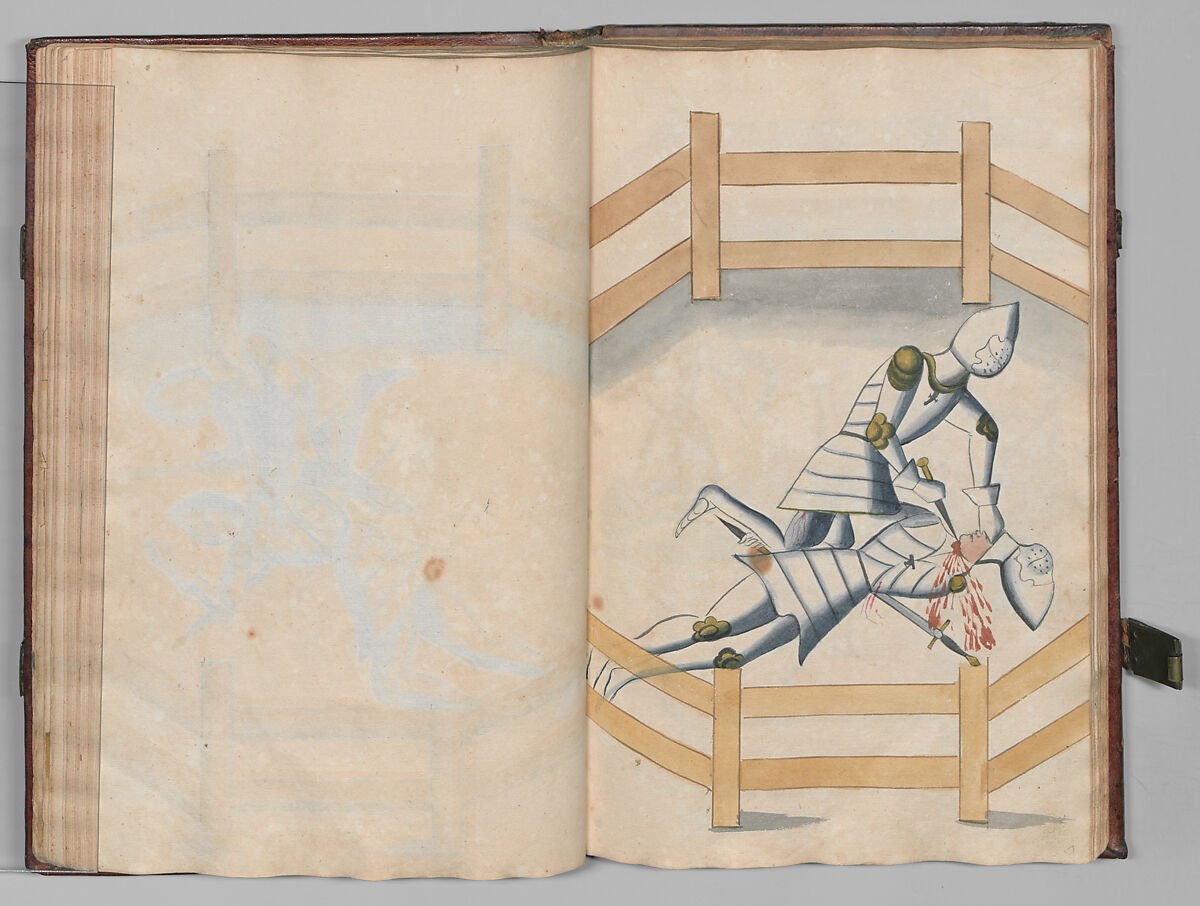 Fencing Book (Fechtbuch), Hans Talhoffer (German, recorded 1435–82), Leather, brass, German