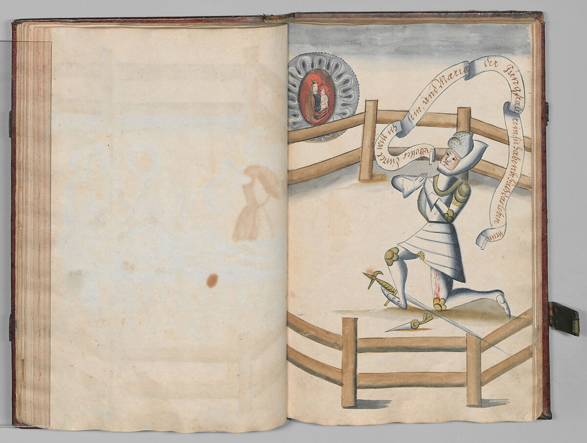 Fencing Book (Fechtbuch), Hans Talhoffer (German, recorded 1435–82), Leather, brass, German