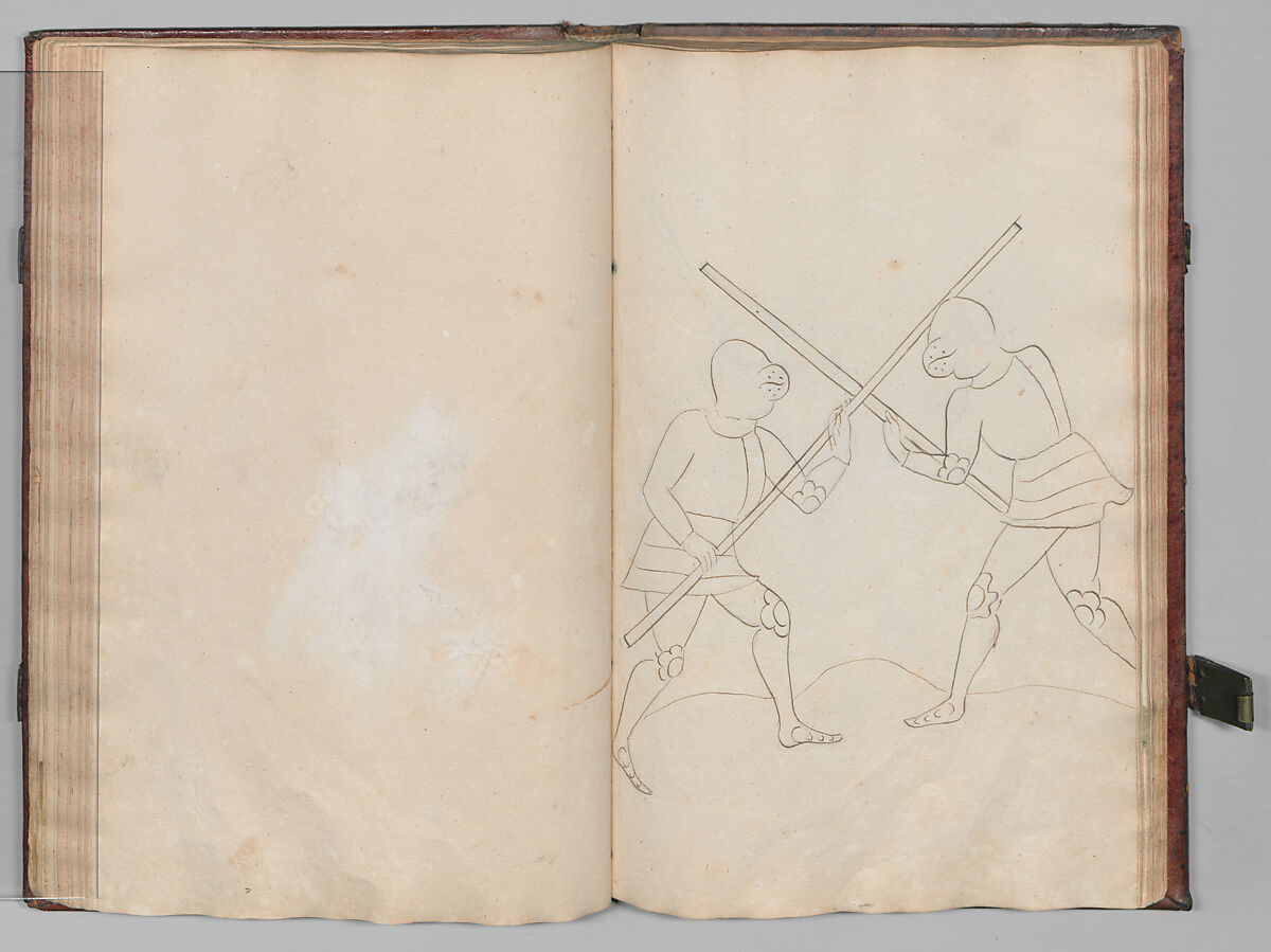 Fencing Book (Fechtbuch), Hans Talhoffer (German, recorded 1435–82), Leather, brass, German