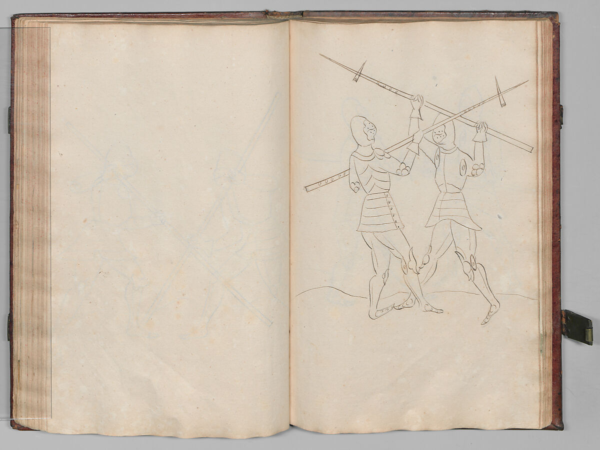 Fencing Book (Fechtbuch), Hans Talhoffer (German, recorded 1435–82), Leather, brass, German