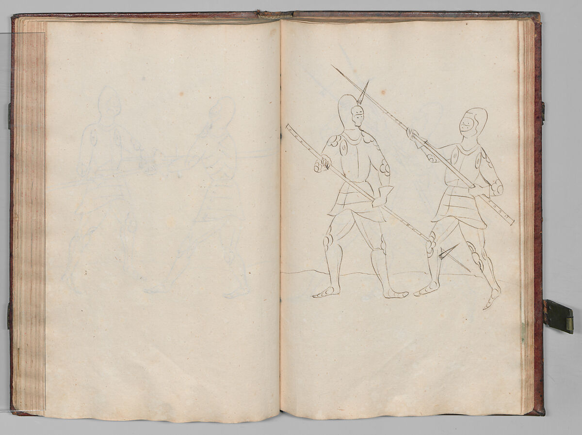Fencing Book (Fechtbuch), Hans Talhoffer (German, recorded 1435–82), Leather, brass, German