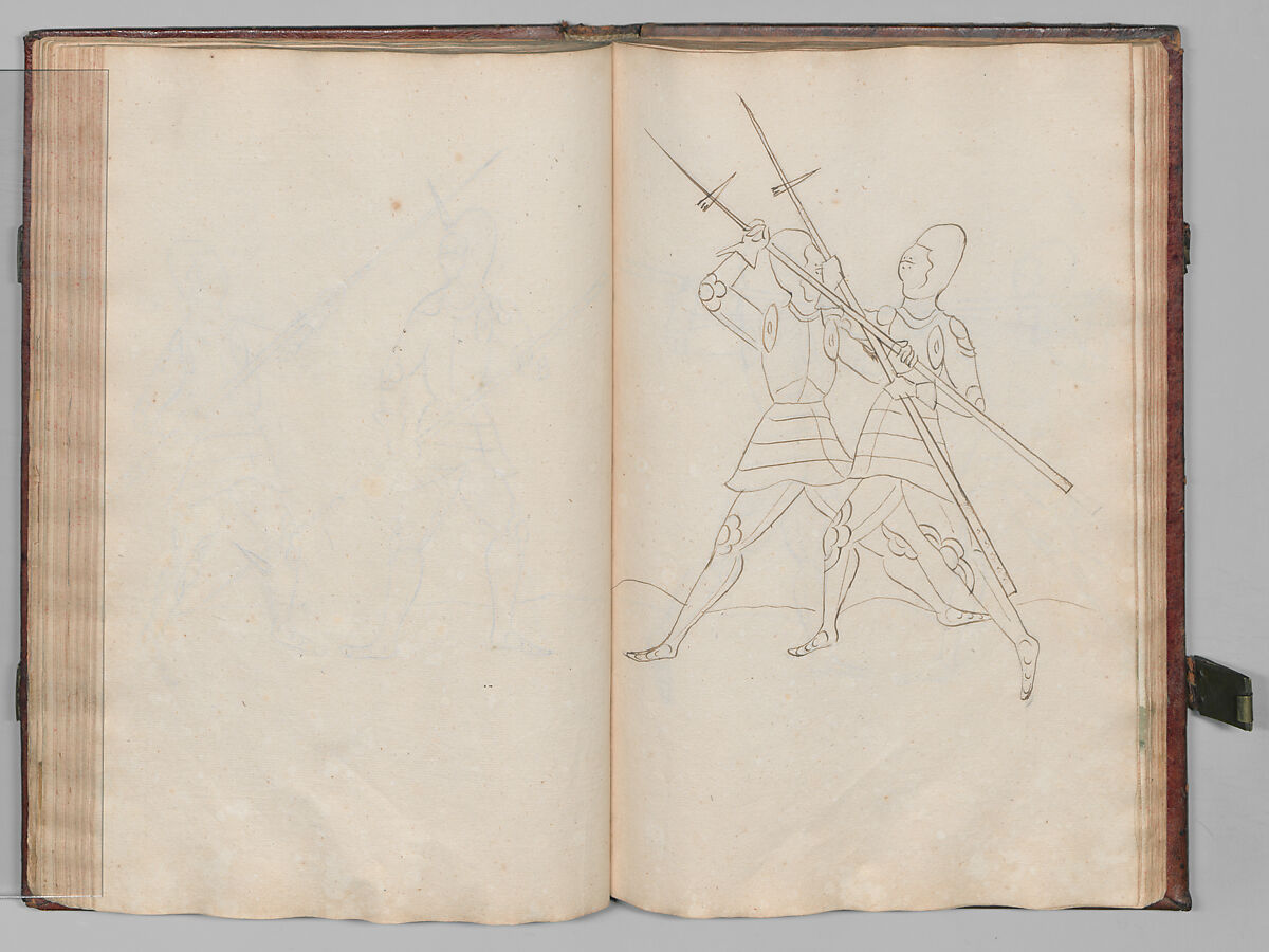 Fencing Book (Fechtbuch), Hans Talhoffer (German, recorded 1435–82), Leather, brass, German