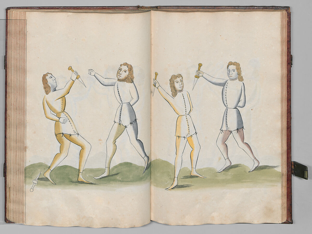 Fencing Book (Fechtbuch), Hans Talhoffer (German, recorded 1435–82), Leather, brass, German