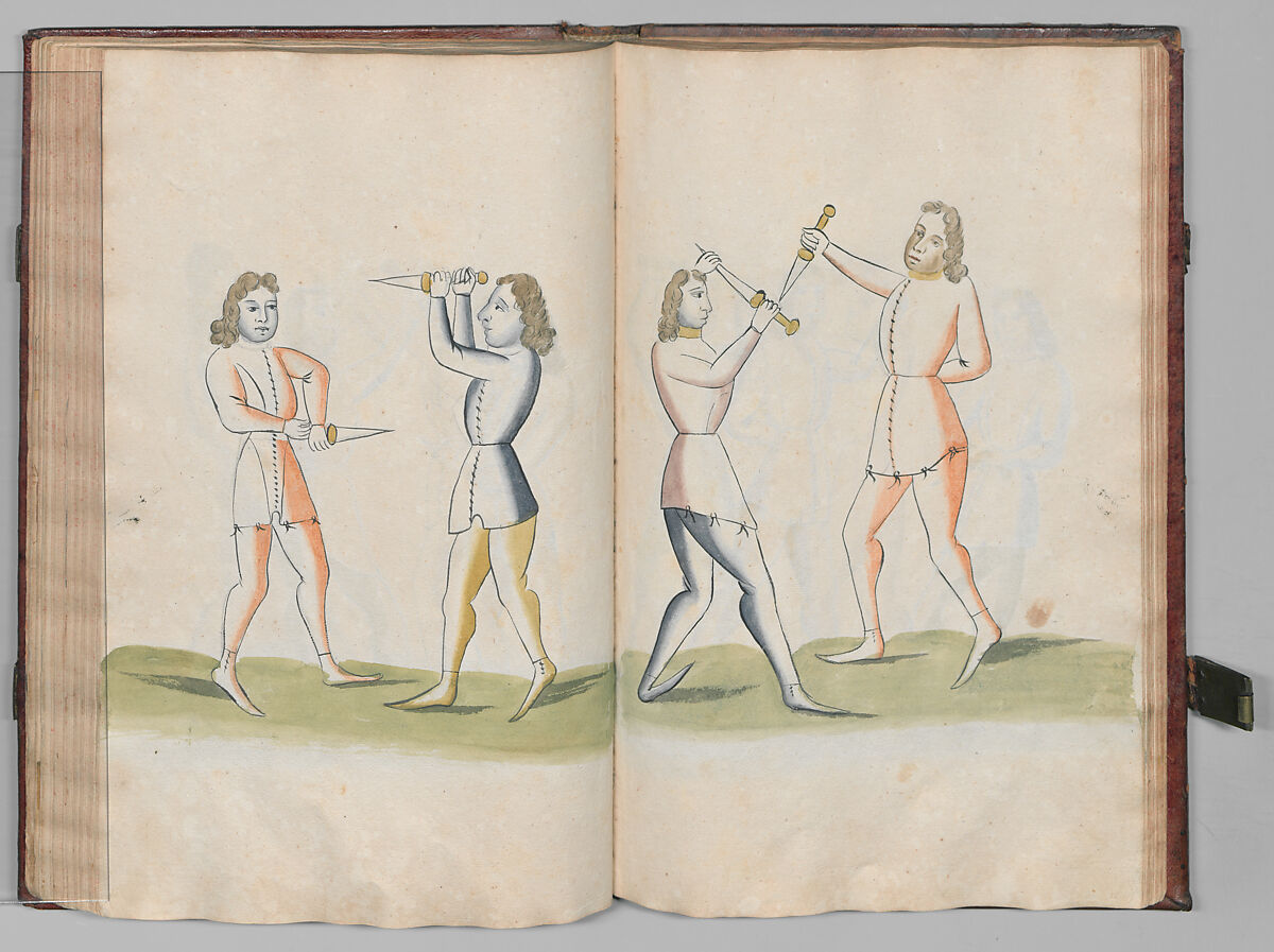 Fencing Book (Fechtbuch), Hans Talhoffer (German, recorded 1435–82), Leather, brass, German