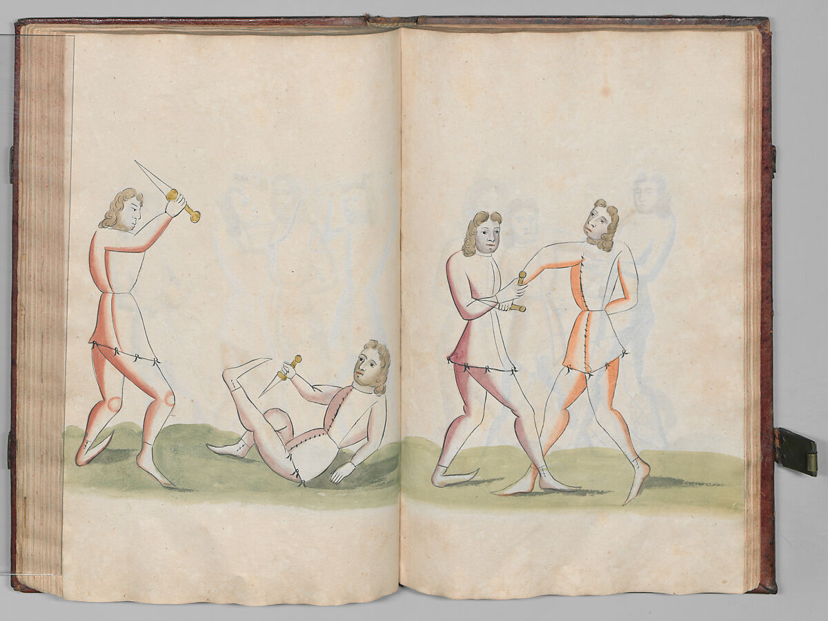 Fencing Book (Fechtbuch), Hans Talhoffer (German, recorded 1435–82), Leather, brass, German