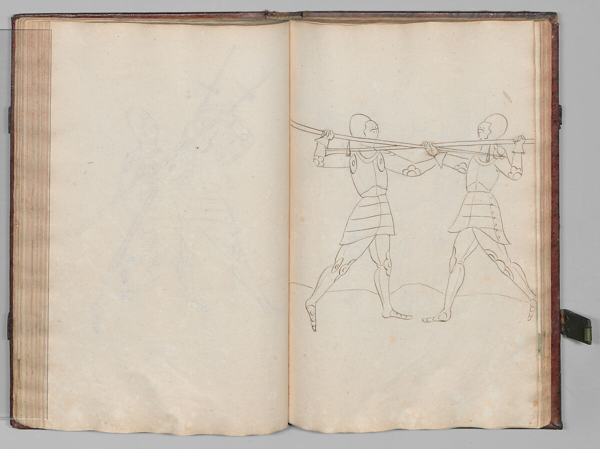 Fencing Book (Fechtbuch), Hans Talhoffer (German, recorded 1435–82), Leather, brass, German