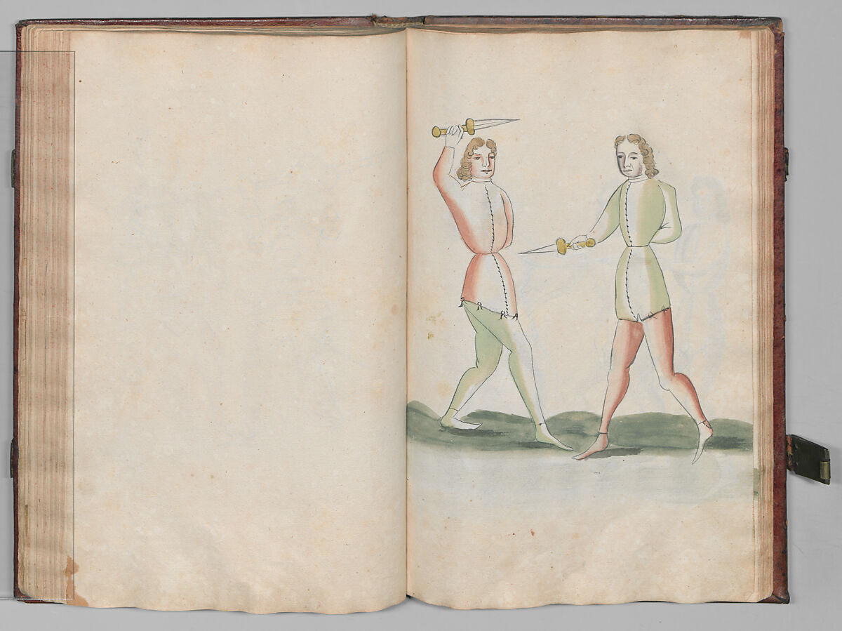 Fencing Book (Fechtbuch), Hans Talhoffer (German, recorded 1435–82), Leather, brass, German