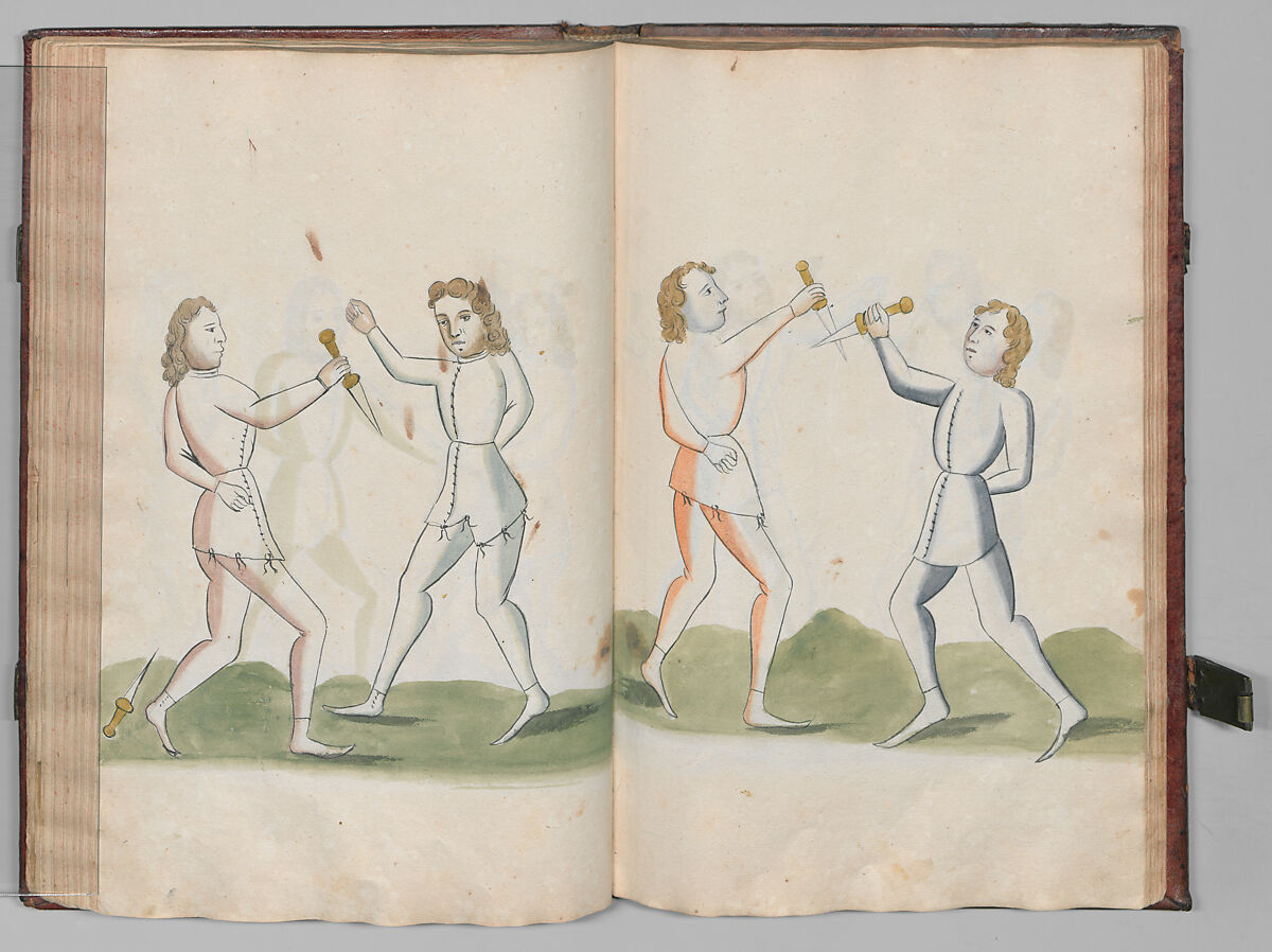 Fencing Book (Fechtbuch), Hans Talhoffer (German, recorded 1435–82), Leather, brass, German