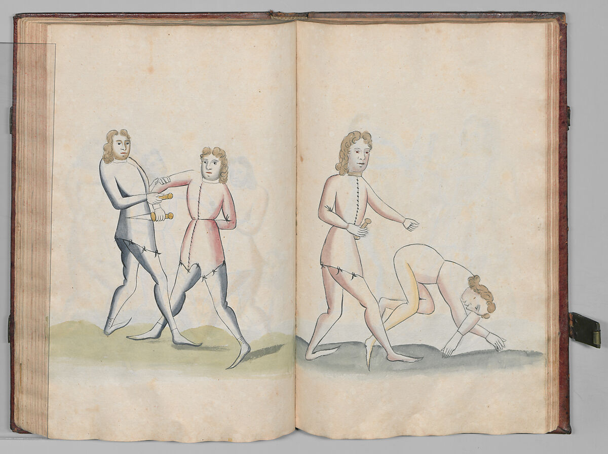 Fencing Book (Fechtbuch), Hans Talhoffer (German, recorded 1435–82), Leather, brass, German