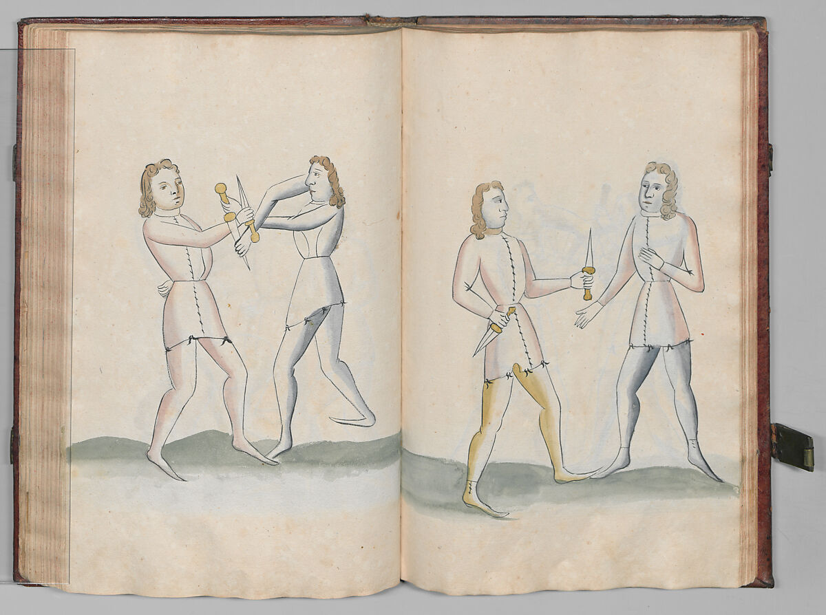 Fencing Book (Fechtbuch), Hans Talhoffer (German, recorded 1435–82), Leather, brass, German