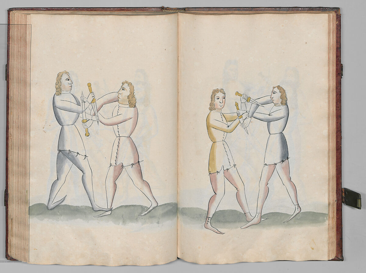 Fencing Book (Fechtbuch), Hans Talhoffer (German, recorded 1435–82), Leather, brass, German