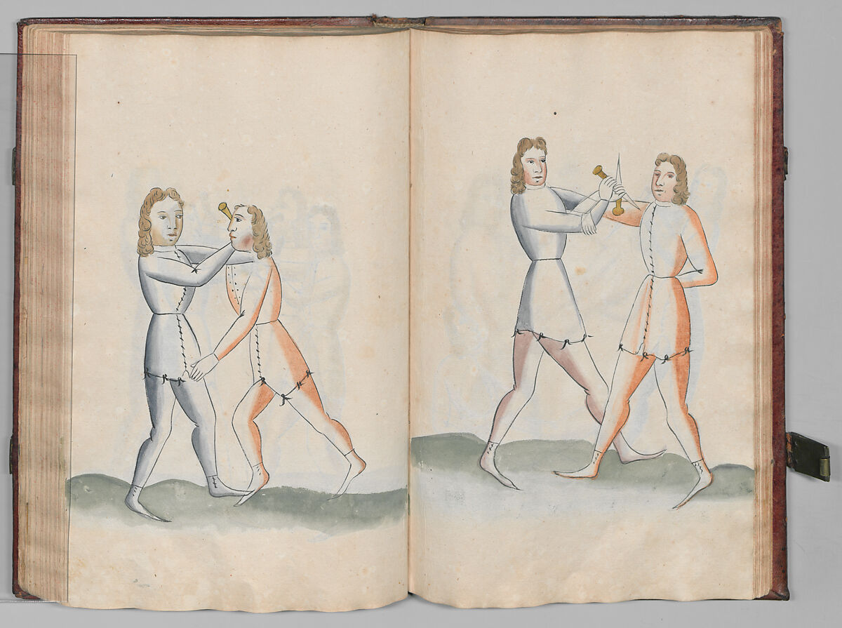 Fencing Book (Fechtbuch), Hans Talhoffer (German, recorded 1435–82), Leather, brass, German