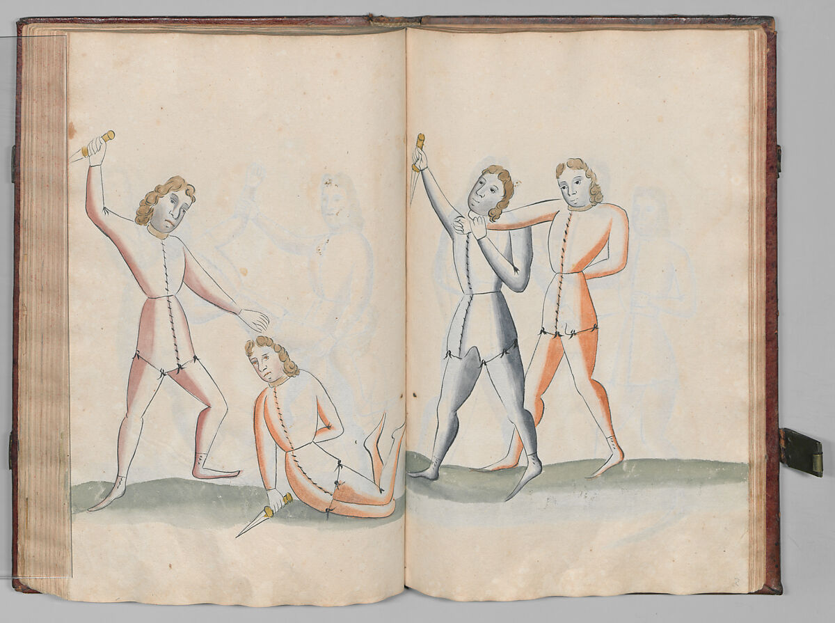 Fencing Book (Fechtbuch), Hans Talhoffer (German, recorded 1435–82), Leather, brass, German