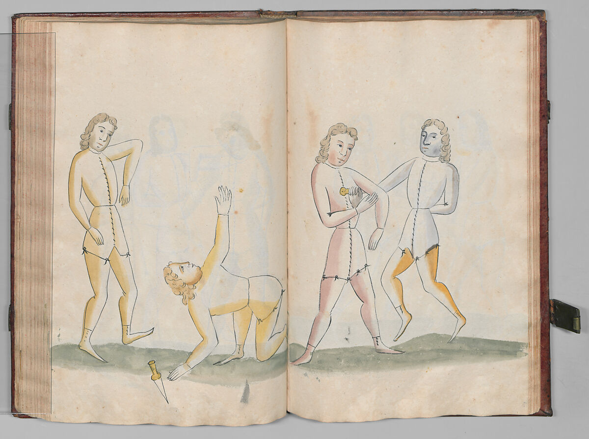 Fencing Book (Fechtbuch), Hans Talhoffer (German, recorded 1435–82), Leather, brass, German