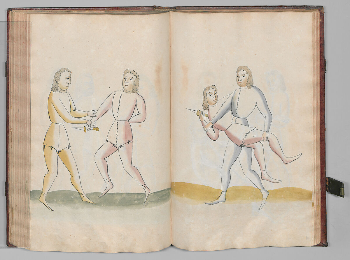 Fencing Book (Fechtbuch), Hans Talhoffer (German, recorded 1435–82), Leather, brass, German