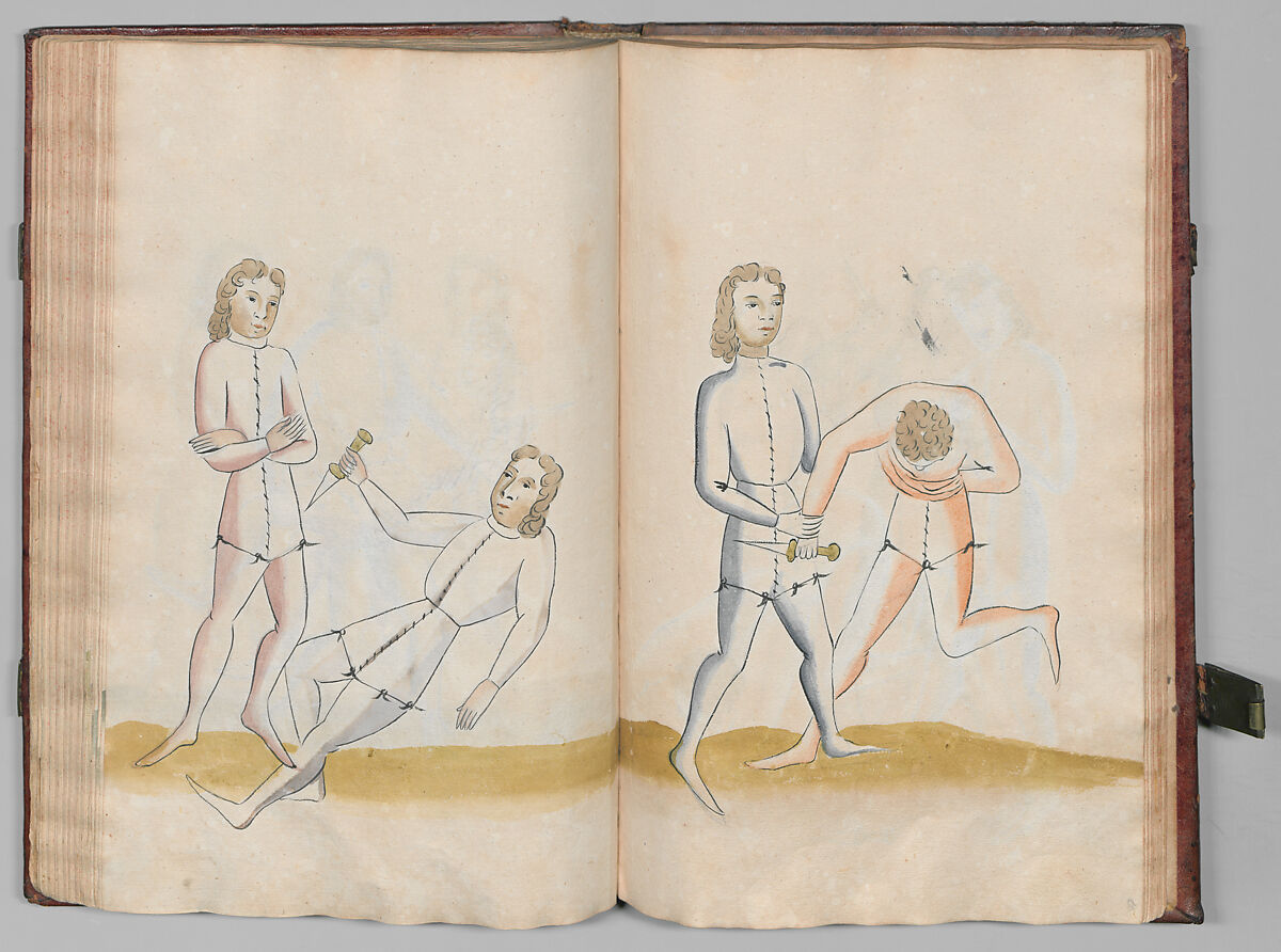 Fencing Book (Fechtbuch), Hans Talhoffer (German, recorded 1435–82), Leather, brass, German
