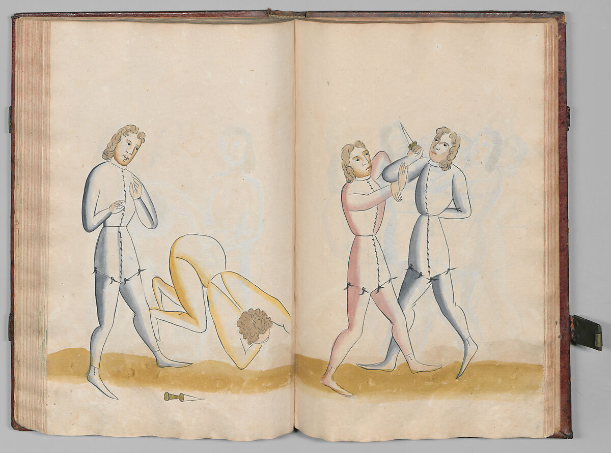 Fencing Book (Fechtbuch), Hans Talhoffer (German, recorded 1435–82), Leather, brass, German