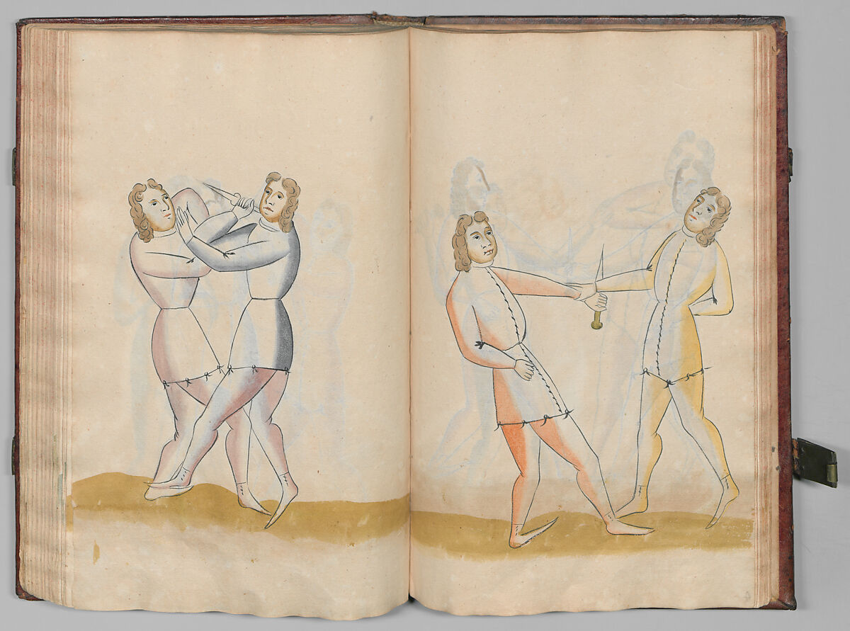 Fencing Book (Fechtbuch), Hans Talhoffer (German, recorded 1435–82), Leather, brass, German