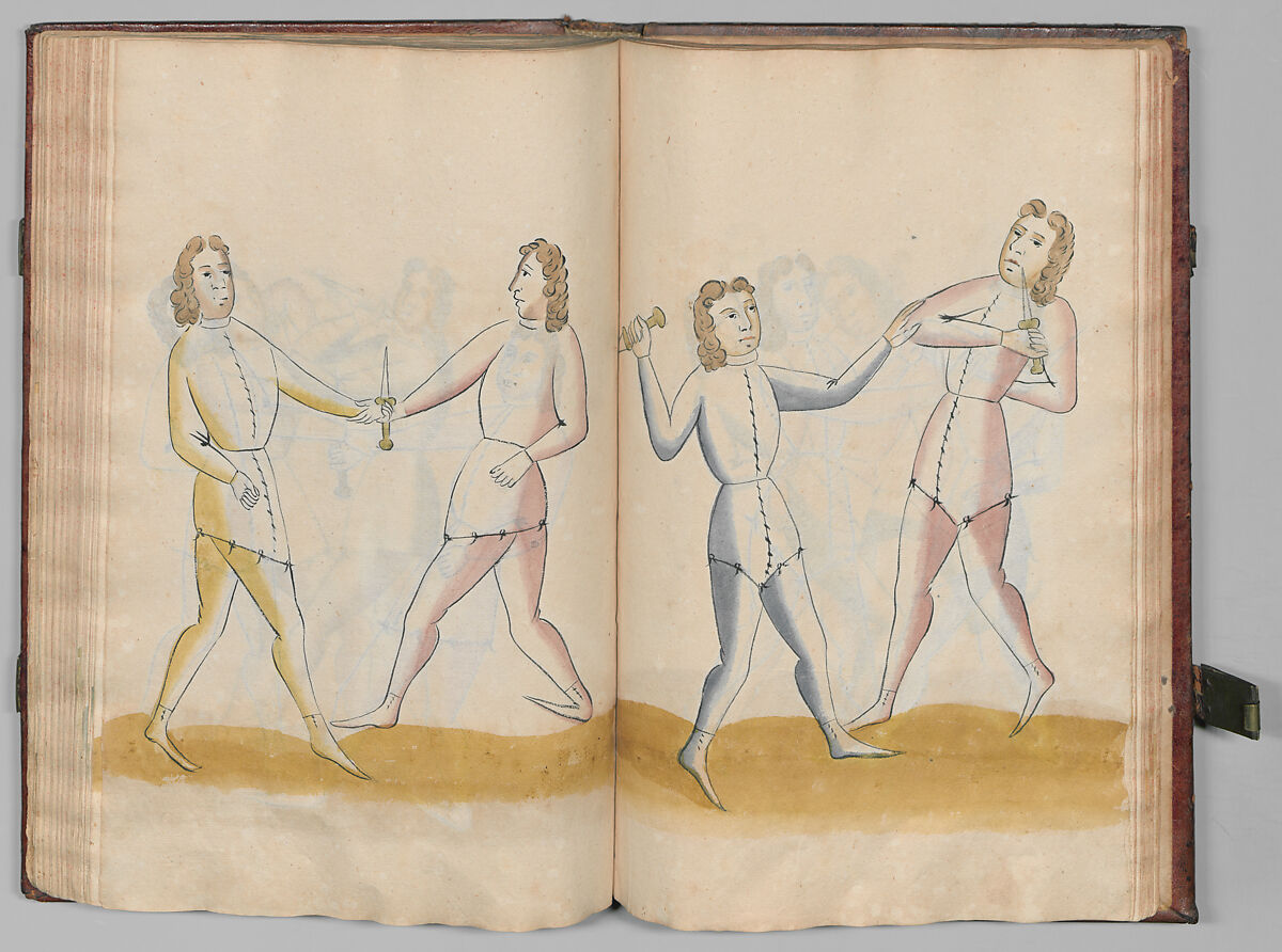 Fencing Book (Fechtbuch), Hans Talhoffer (German, recorded 1435–82), Leather, brass, German
