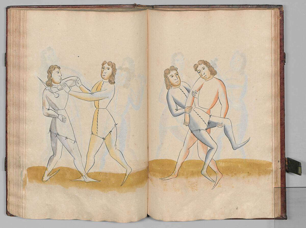 Fencing Book (Fechtbuch), Hans Talhoffer (German, recorded 1435–82), Leather, brass, German