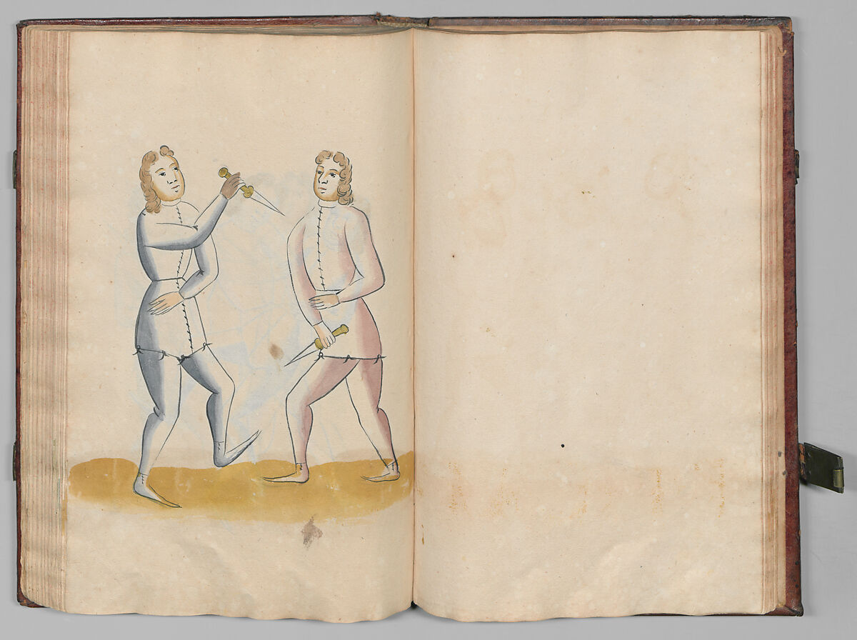Fencing Book (Fechtbuch), Hans Talhoffer (German, recorded 1435–82), Leather, brass, German