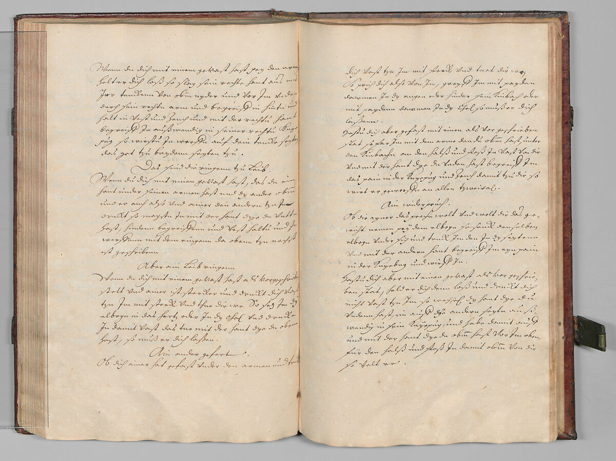 Fencing Book (Fechtbuch), Hans Talhoffer (German, recorded 1435–82), Leather, brass, German