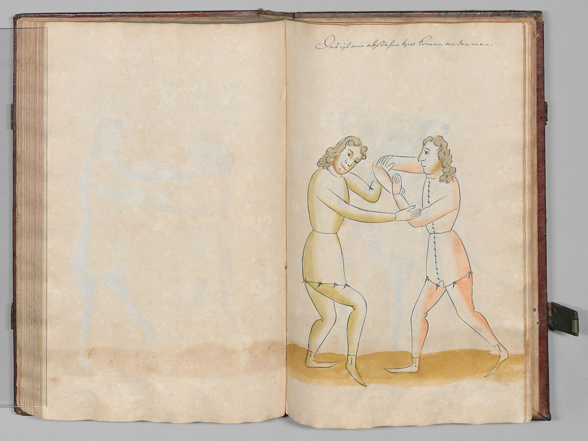 Fencing Book (Fechtbuch), Hans Talhoffer (German, recorded 1435–82), Leather, brass, German