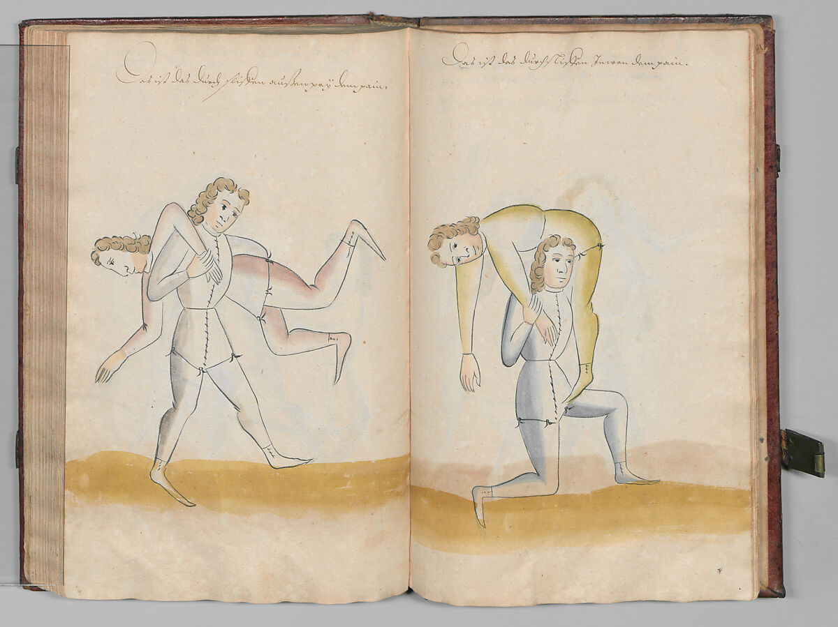 Fencing Book (Fechtbuch), Hans Talhoffer (German, recorded 1435–82), Leather, brass, German