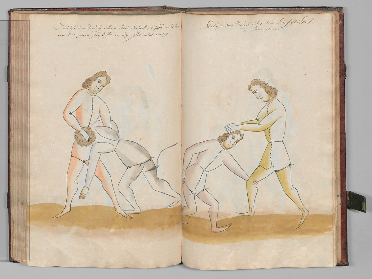 Fencing Book (Fechtbuch), Hans Talhoffer (German, recorded 1435–82), Leather, brass, German