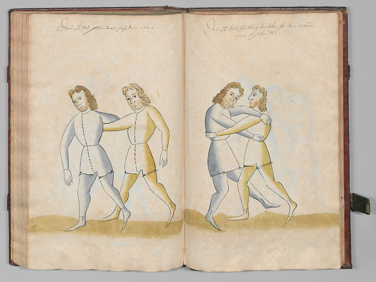 Fencing Book (Fechtbuch), Hans Talhoffer (German, recorded 1435–82), Leather, brass, German