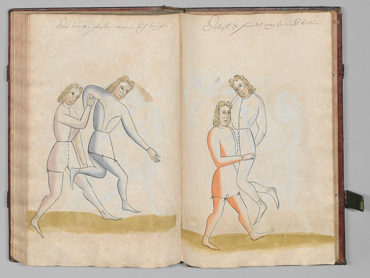 Fencing Book (Fechtbuch), Hans Talhoffer (German, recorded 1435–82), Leather, brass, German