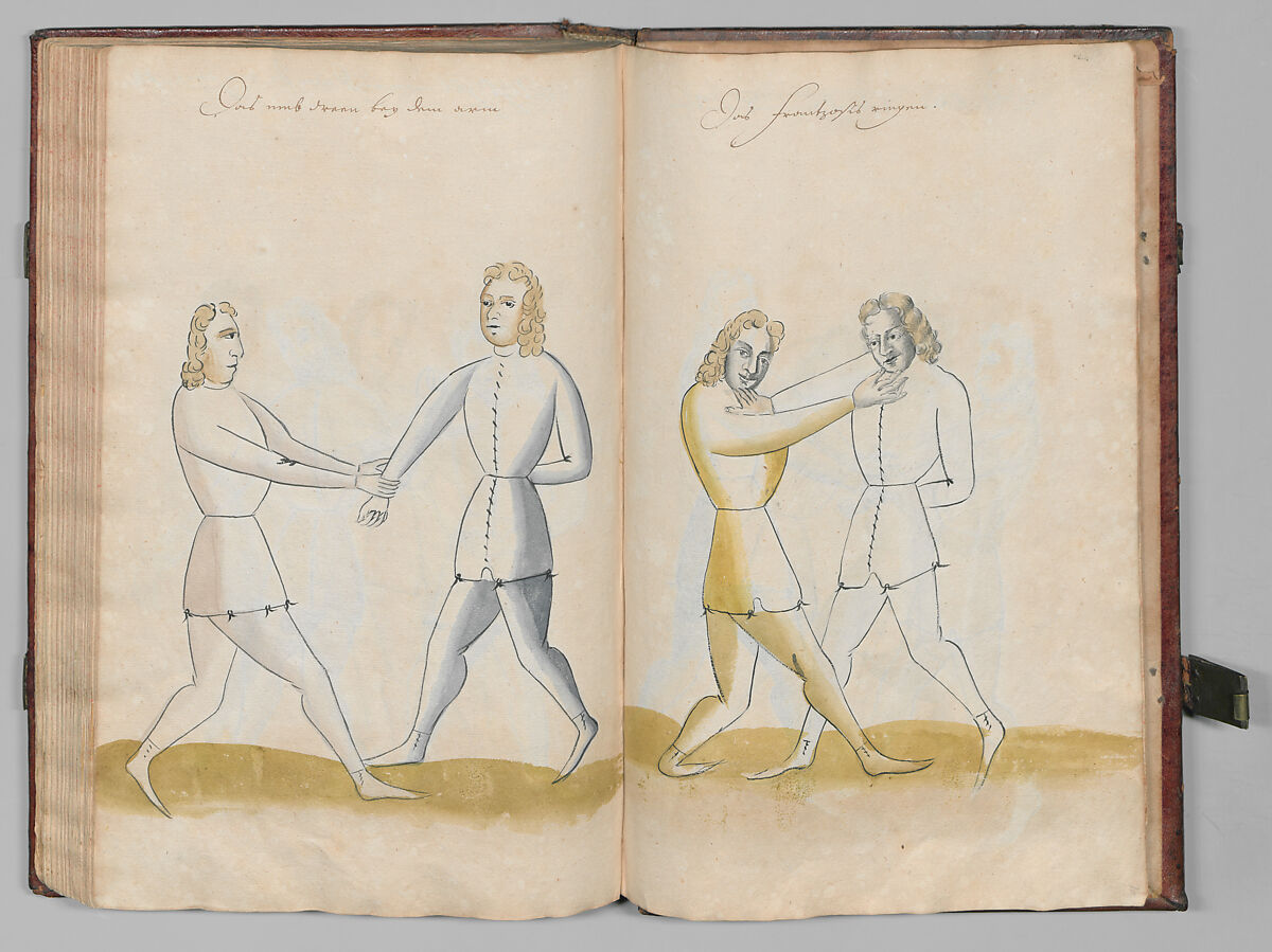 Fencing Book (Fechtbuch), Hans Talhoffer (German, recorded 1435–82), Leather, brass, German